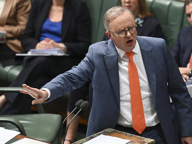 CANBERRA, Australia - NewsWire Photos - August 22, 2024: Prime Minister Anthony Albanese during Question Time at Parliament House in Canberra. Picture: NewsWire / Martin Ollman