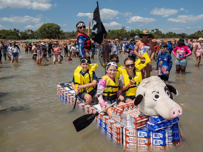 Darwin Beer Can Regatta at Mindil Beach, 2024. Picture: Pema Tamang Pakhrin