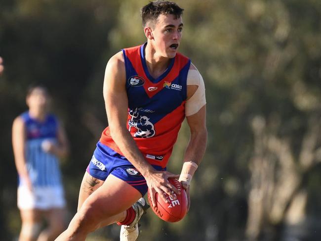 Angus Mills in action for Mernda. Picture: Nathan McNeill