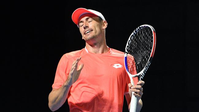 Millmania returns … John Millman is one of Australia’s leading hopes in Melbourne. Picture: AAP