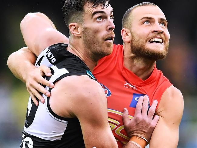 Port Adelaide will welcome back ruckman Scott Lycett for their Round 11 game against St Kilda in Shanghai on Sunday. Picture: Mark Brake/Getty Images