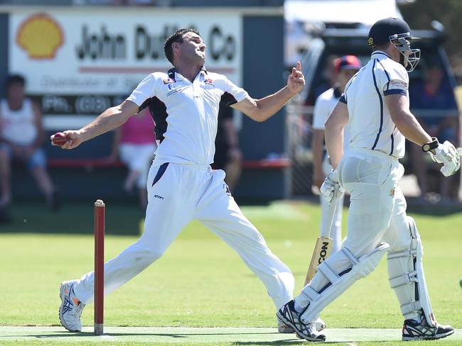 Koo Wee Rup champion Matt Davey played in his fifth premiership. Picture: Chris Eastman