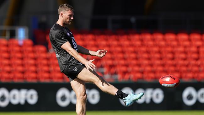 Brad Ebert and his Power teammates are undefeated on the Gold Coast this season. Picture: AAP Image/Dave Hunt