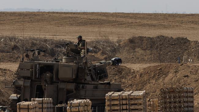 Israeli army positions close to the Gaza border in Southern Israel. Picture: Getty