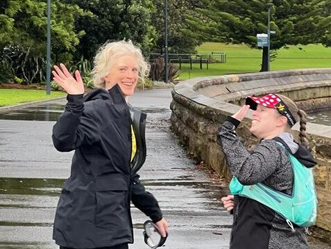 Mel with her trainer Julie.