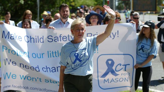 MP Ros Bates leads a Walk for Mason. Pic Peter Wallis