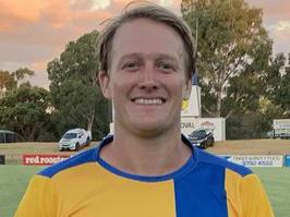 St Brigids St Louis captain Jeremy Heys with the DDCA premiership cup. Picture: Supplied