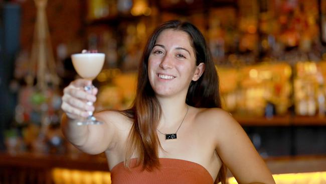 Crooked Tailor’s Jordana with an alcohol-free cocktail. Picture: Angelo Velardo