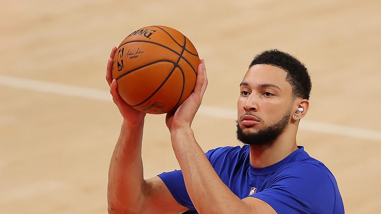 Ben Simmons’ shooting and lack of a jump shot has attracted widespread criticism. Picture: AFP