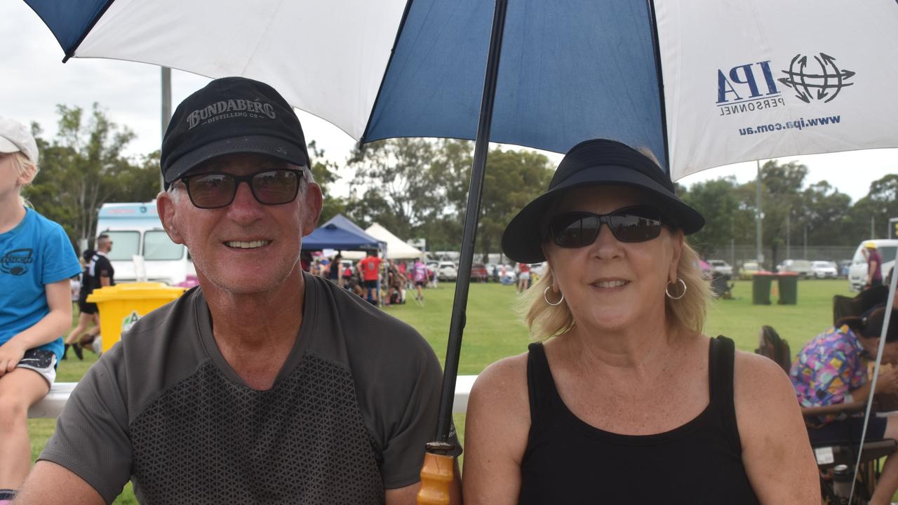 Former touch players Trevor and Ann Johnson turned up to watch the action.