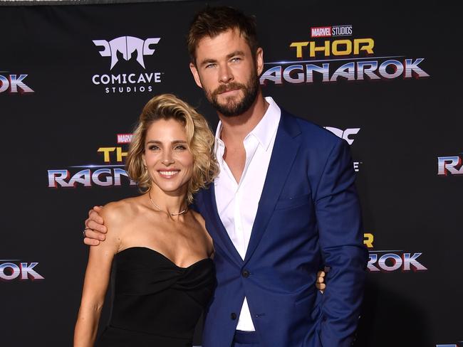 Chris Hemsworth and Spanish wife Elsa Pataky feel at ease in their adopted home of Byron Bay. Picture: Frazer Harrison/Getty Images