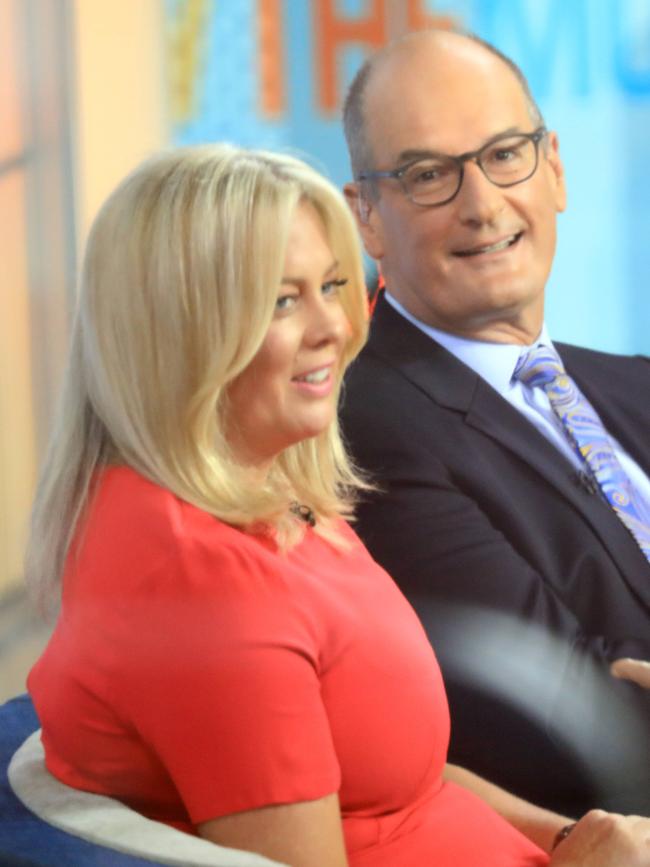 Sam Armytage with co-host David Koch. Picture: NCA NewsWire / Christian Gilles