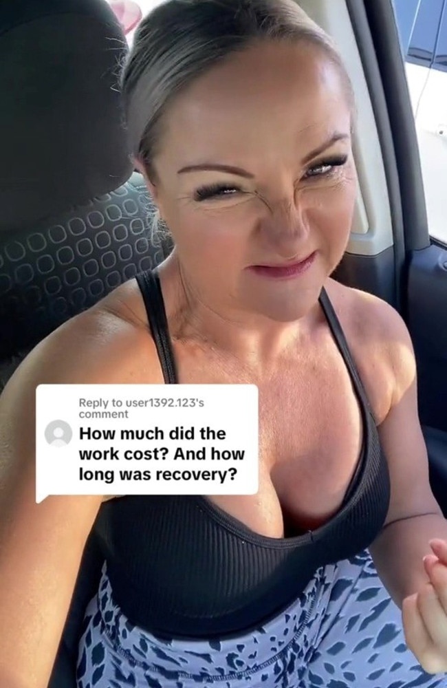 She also had a hilarious response to trolls who alleged she’d had surgery to get a new look. Picture: TikTok/@billiesteele_fit