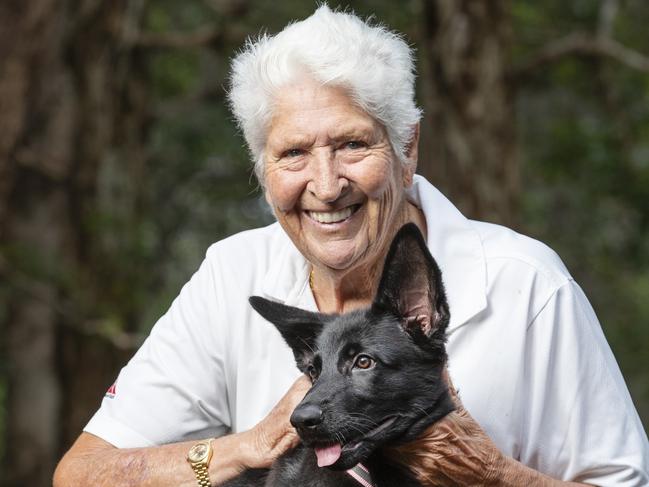 HOLD EMBARGO APRIL 17 QWEEKEND/COURIER MAIL. Australian Olympic swim champion Dawn Fraser at 83, still loves to get out on her jetski nearly every weekend on the Noosa River. Photo Lachie Millard.