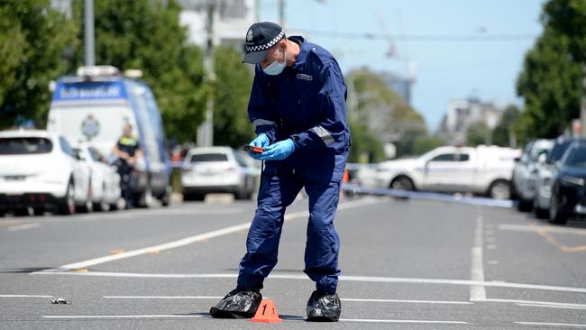 Forensic police were in attendance. Picture: NewsWire / Andrew Henshaw