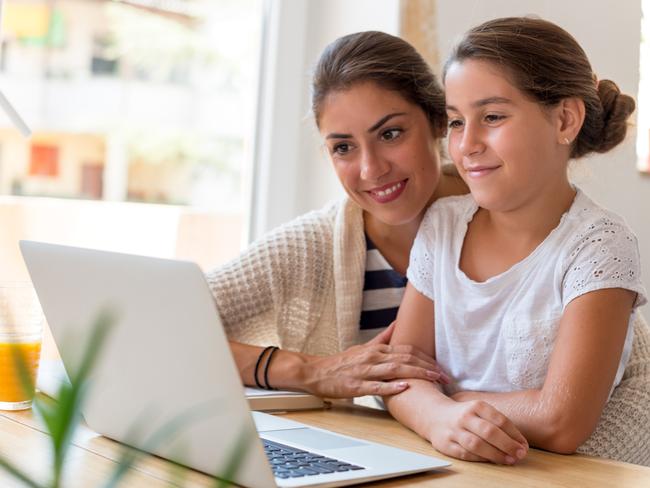 KIDS NEWS. School Student Broadband Initiative. Mother spending quality time with daughter. Picture: iStock