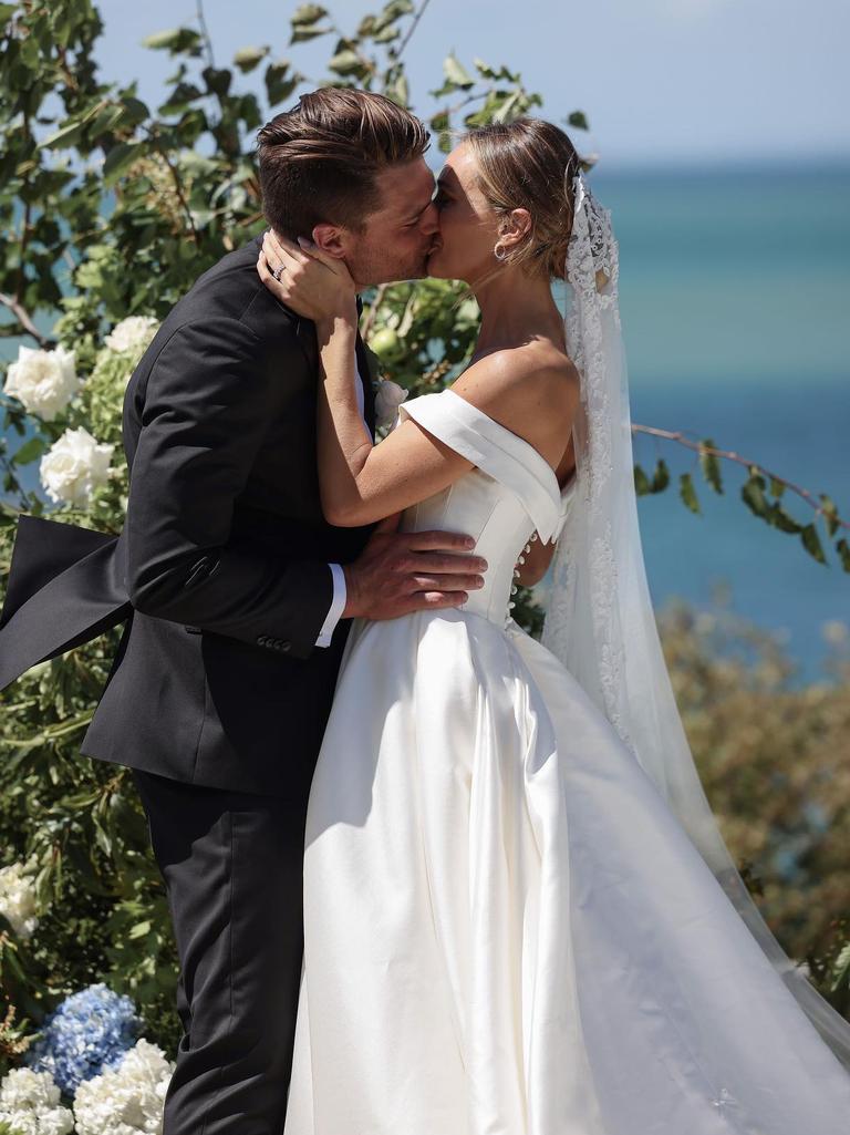 Hogan and Pitt married last February at the Mornington Peninsula’s Hotel Sorrento. Picture: Instagram