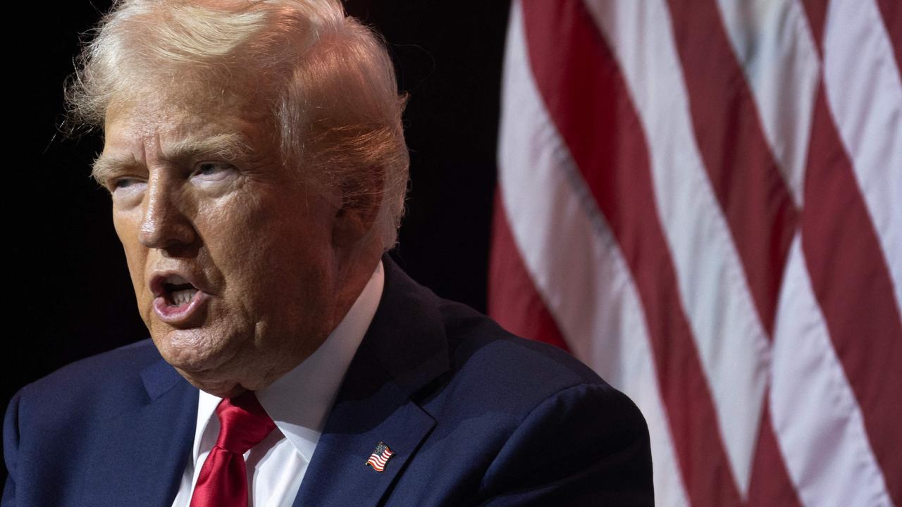 Mr Trump during the event. Picture: Scott Olson/Getty Images via AFP