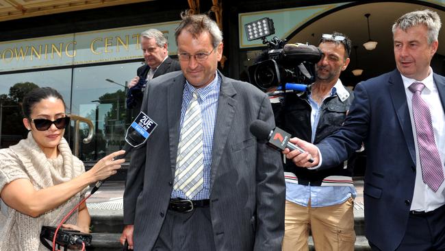 Former Bega Cheese boss Maurice Van Ryn leaves the Downing Center court in Sydney in 2014. Picture: Joel Carrett