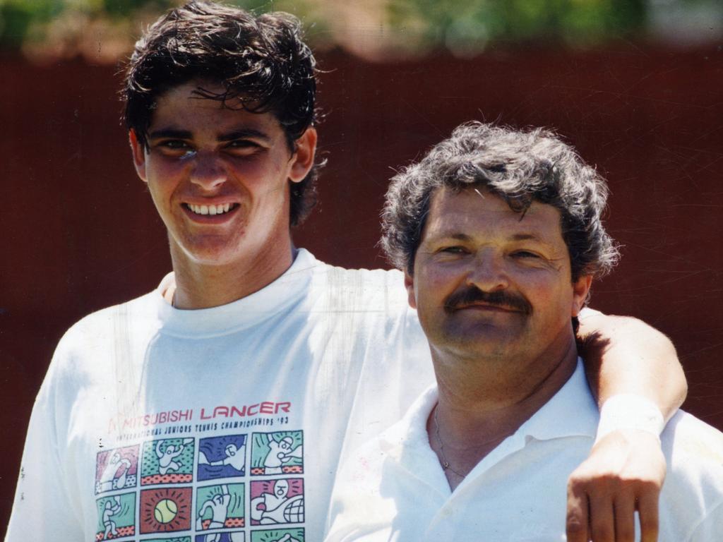 Philippoussis credits his dad Nick with helping him become the player he was.