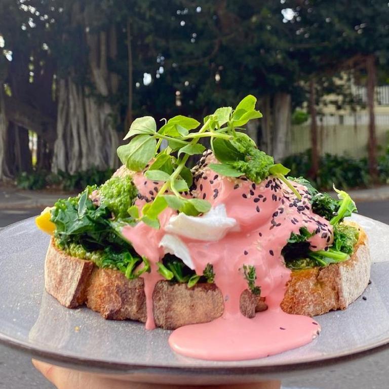 The Witchin' Kitchen's Pink Eggs Florentine. Picture: The Witchin' Kitchen