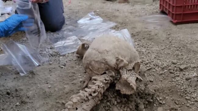 Two more ancient skeletons found in Italy's Pompeii