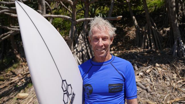 Lindsay Powell at the 49th Annual Pa &amp; Ma Bendall Memorial Surfing Contest held at Moffat Beach in Caloundra on April 8, 2023. Picture: Katrina Lezaic