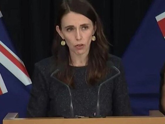 Jacinda Ardern announces that New Zealand has four new coronavirus cases. Picture: Supplied