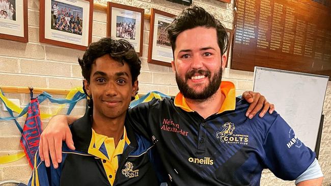 Meth Samaraweera and Jackson Slater both scored centuries at the weekend for the Flemington Colts. Photo: Facebook.