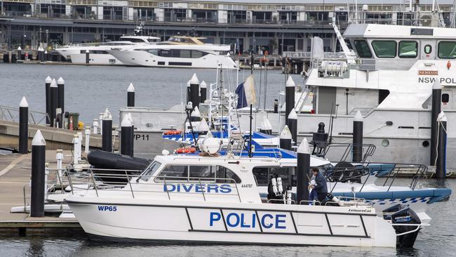 A body was found in Mort Bay, Sydney and taken to Marine Area Command in Balmain. Picture: NewsWire / Simon Bullard.
