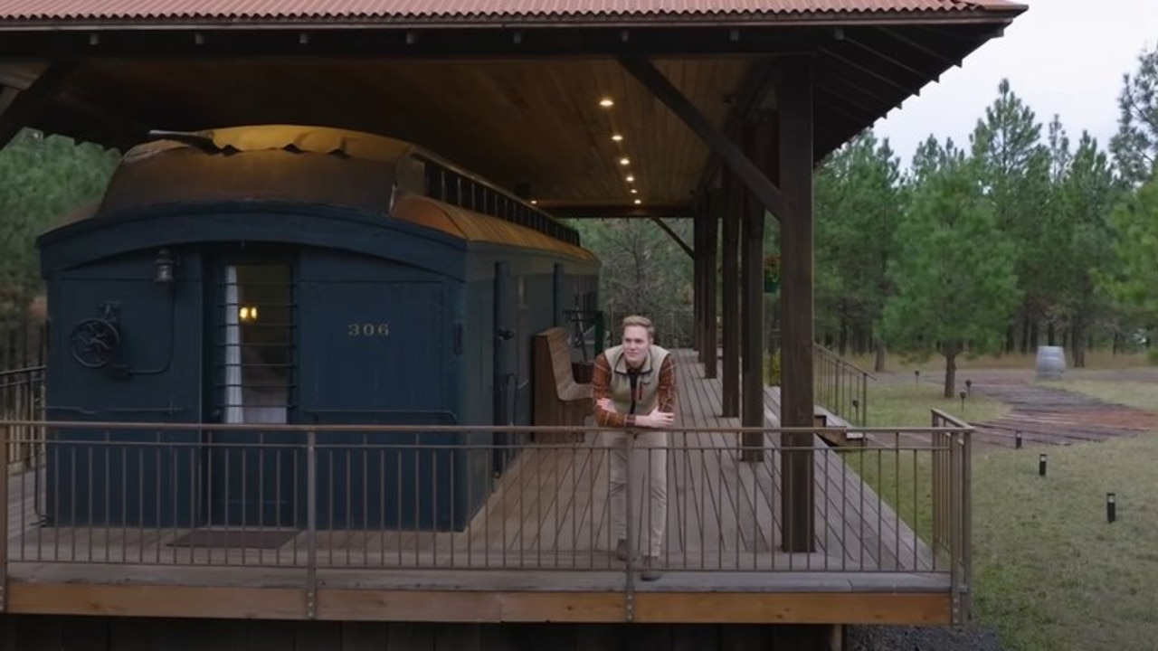 Isaac French, 27, from Deary first stumbled across the train car six years ago, when his father — a train enthusiast — received a call from neighbours asking for help shovelling snow off the roof of their barn. (Picture: YouTube/CNBC)