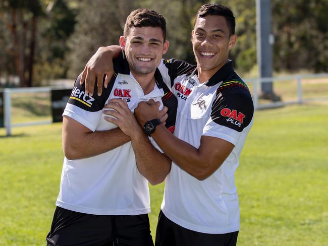 Cleary and five-eighth Jerome Luai are the Panthers’ new halves combination. Picture: Penrith Panthers