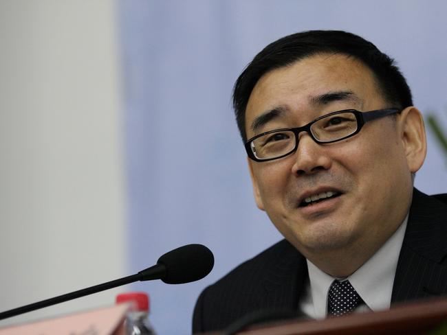 Chinese-Australian writer Yang Hengjun attends a lecture at Beijing Institute of Technology in 2010. He has been detained for ‘national security’ reasons. Picture; AP