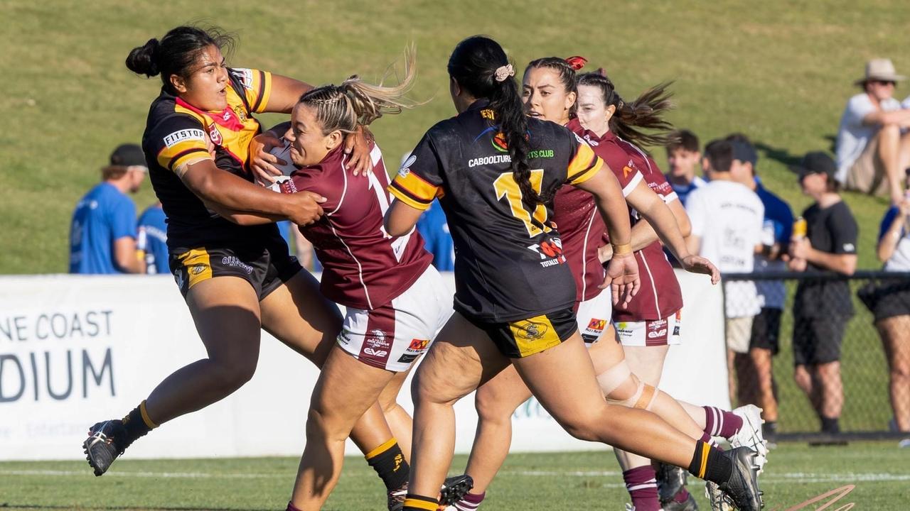 Maarire Puketapu in action for the Kawana Dolphins. Picture: Nicola Anne Photography.