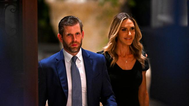 Eric Trump and Lara Trump have been among those who have denounced the justice system. Picture: Chandan Khanna/AFP