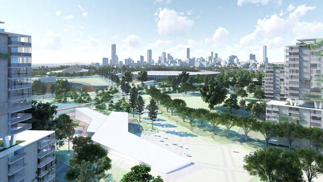 A view of the proposed Olympic venues at Victoria Park, in the Arcadis Victoria Park Strategic Plan for the 2032 Brisbane Olympic Games. Picture: Archiepelago