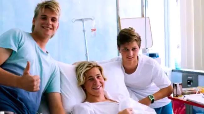 Cooper Allen was attacked by a shark at Lighthouse Beach near Ballina. Picture: CH 7