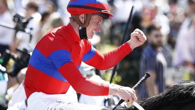 Melbourne Cup-winning jockey James McDonald has returned a negative Covid test after attending a party celebrating his big win. Picture: Getty Images