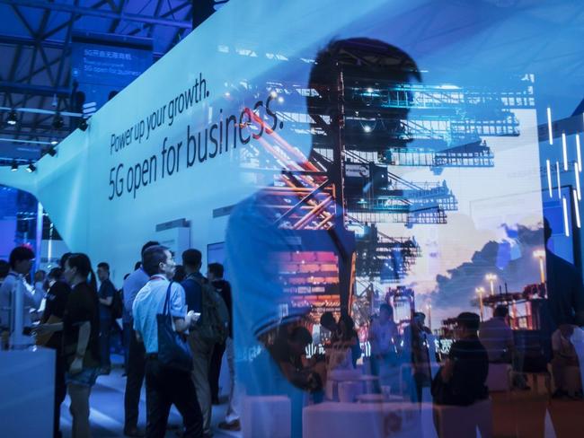 An Ericsson booth at Mobile World Congress Shanghai last year. U.S. pressure on Huawei has ramped up the competition between Ericsson and Nokia to pick up any business that falls away from the Chinese company. PHOTO: QILAI SHEN/BLOOMBERG NEWS