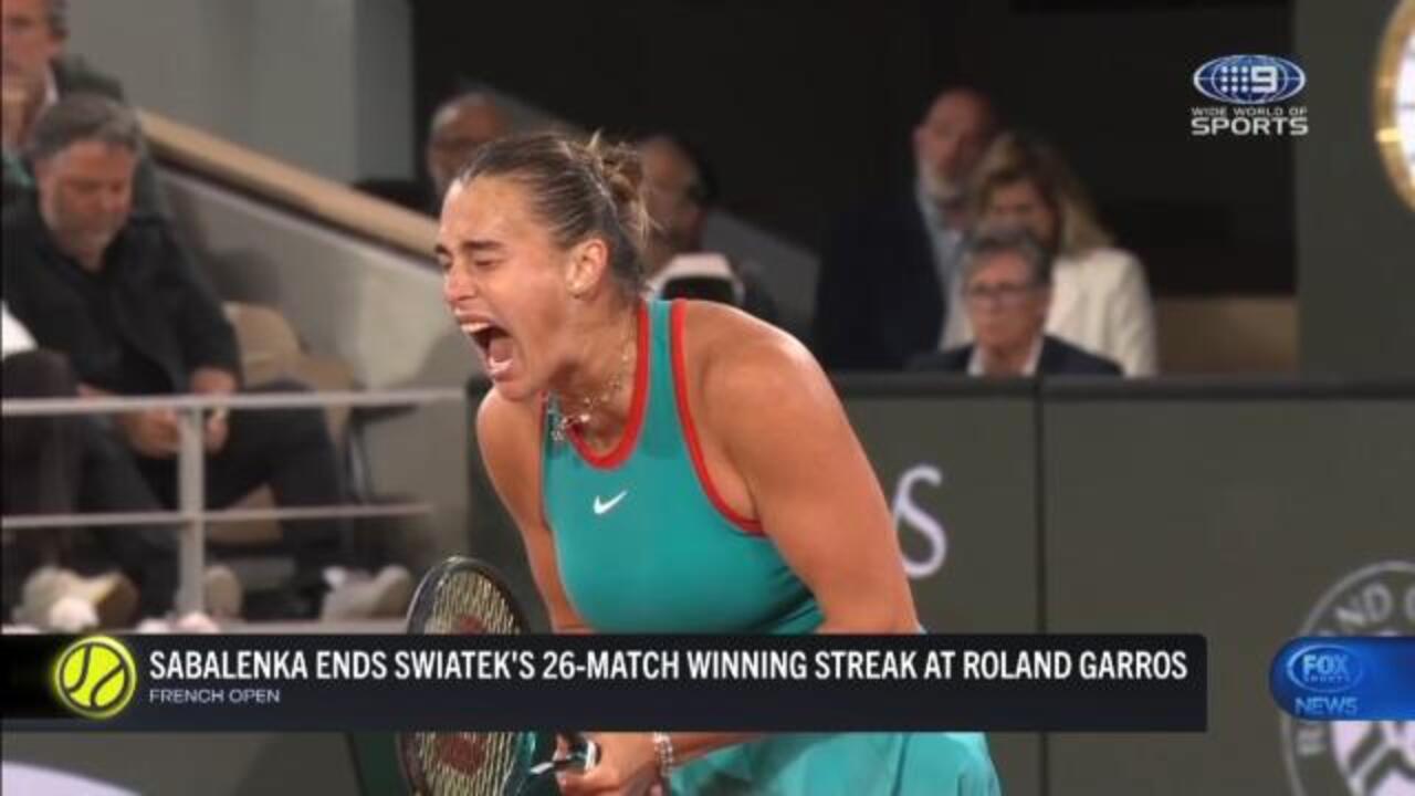 Sabalenka ends Swiatek's win streak