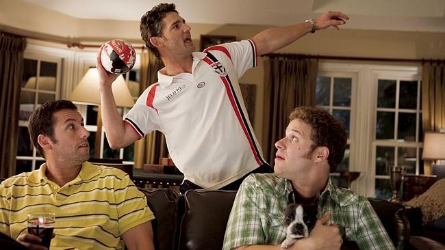 Adam Sandler, Eric Bana and Seth Rogen in the Judd Apatow film <i>Funny People</i>.