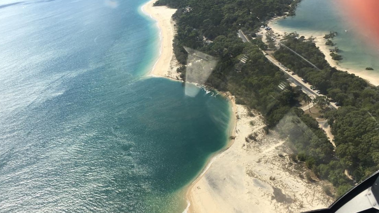 A sinkhole at Inskip Point in 2015 claimed a car, a caravan, and tents.