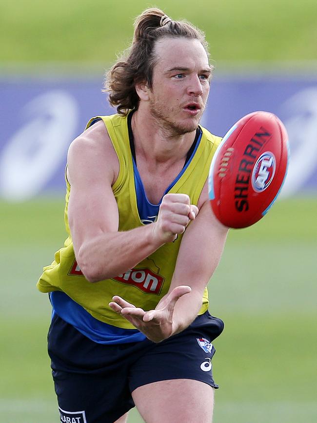 Bulldogs veteran Liam Picken also returned to train with the 2-4 year players. Pic: Michael Klein