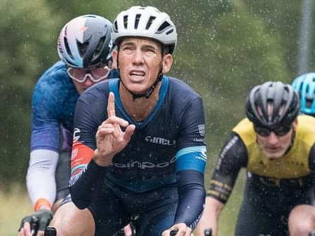 Glenn Mathiske out in front during a cycling event.