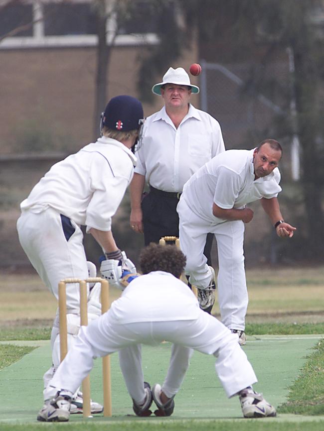 Frank Canadillas bowling for Newcomb in January, 2003.