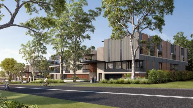 An artist’s render of the proposed Bomaderry “build to rent” apartments.