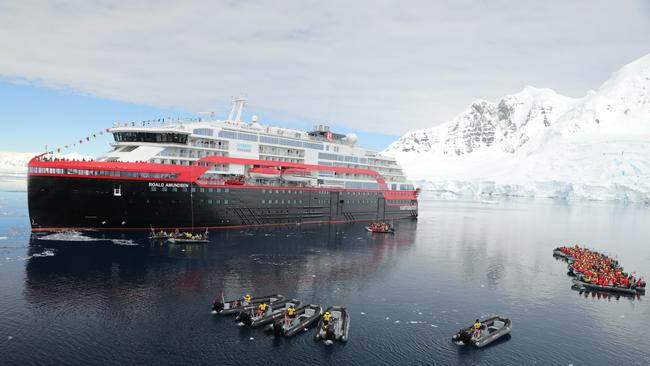 Hurtigruten’s Roald Amundsen expedition ship.