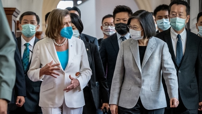 US Speaker of the House Nancy Pelosi arrived in Taiwan on Tuesday as part of a tour of Asia aimed at reassuring allies in the region amid growing tensions with China. Picture: Getty Images