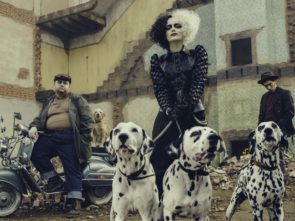 Emma Stone as Cruella in Disney’s live-action CRUELLA.