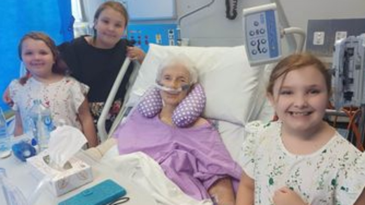 Megan Phillips reunited with grandchildren after horror Fernvale crash. Picture: Supplied/Kelly Palmer